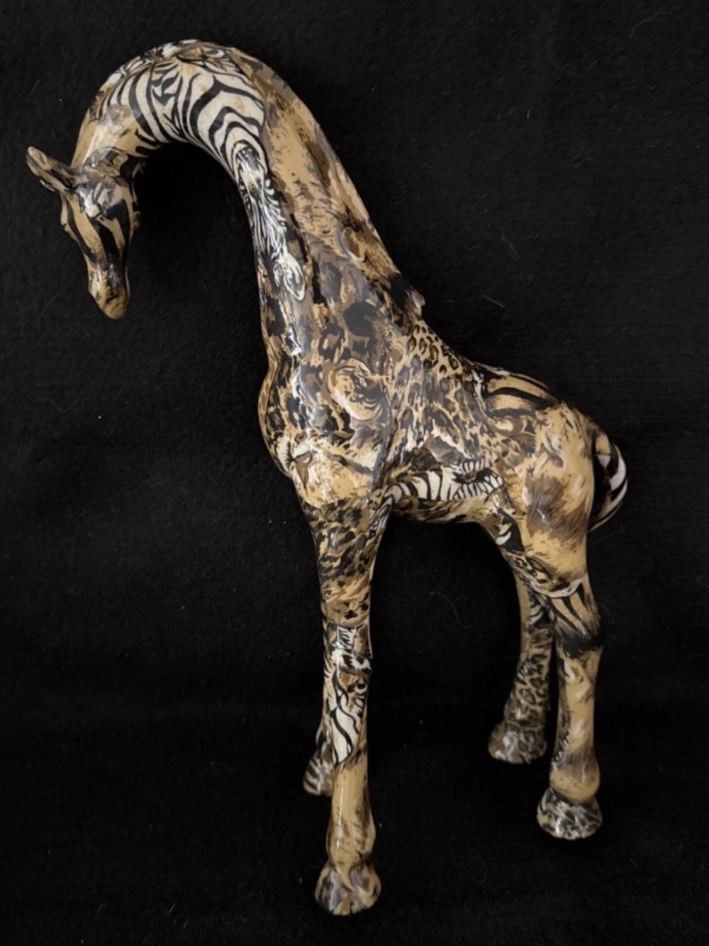 Collage Giraffe Figure Safari Print Figure - Picture 2 of 2